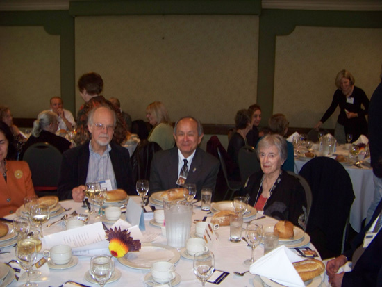 Guest seated at luncheon table 