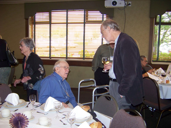 Guest socializing at luncheon event