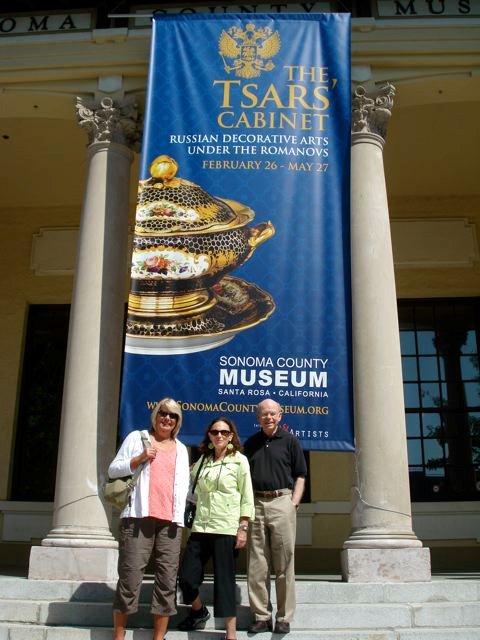 Members in front of Tsar's Cabinet Sign